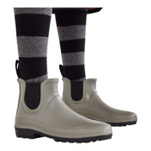 Grand Step Shoes Gummistiefel Vickie (Chelseaboot aus Naturkautschuk) grau Damen